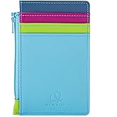 Mywalit Multi-Color Leather Credit Card Holder & Coins Purse | 4 Cards & ID Slot