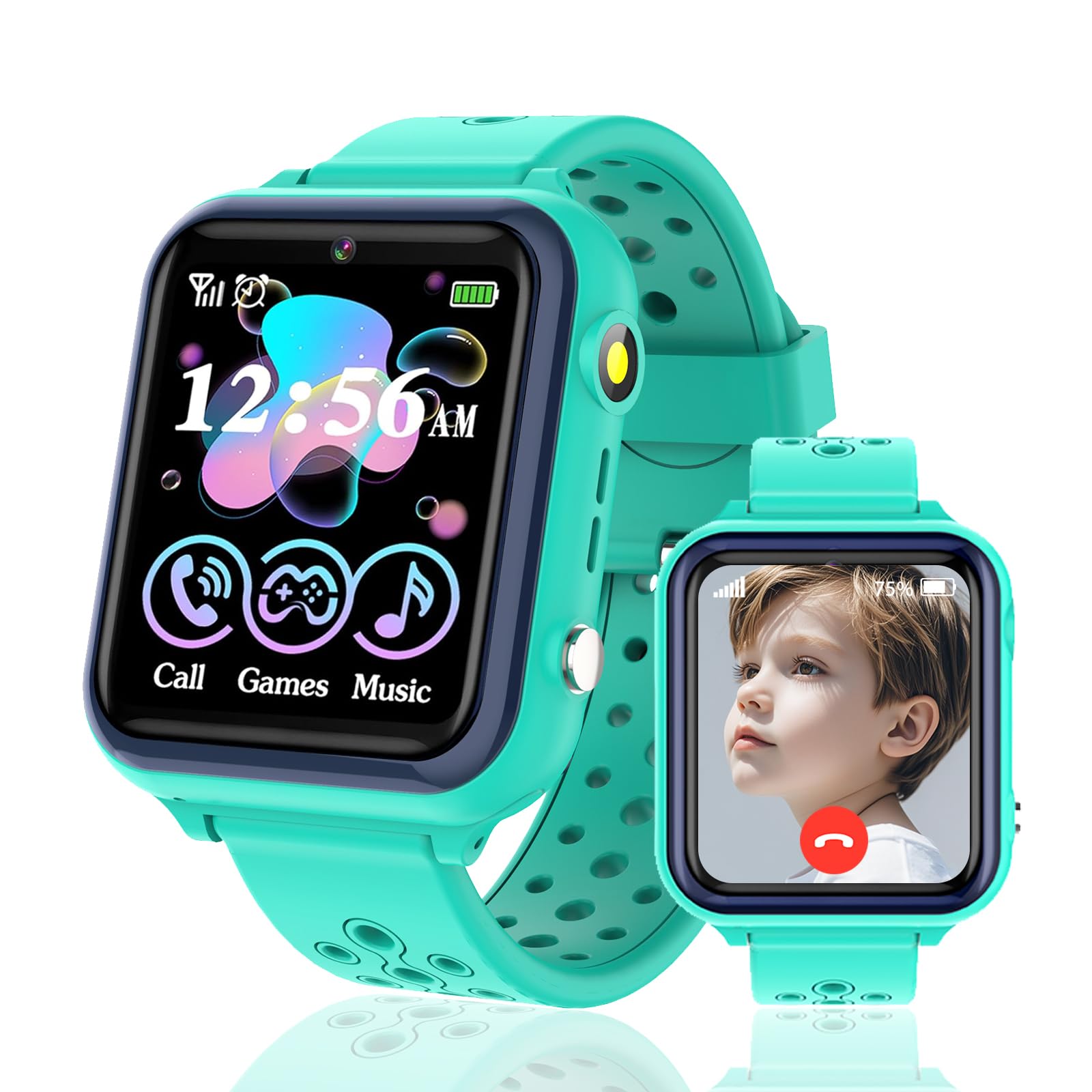 Smooce Kids Smart Watch with Phone Calling SOS Games Music Camera Video Alarm Recorder, Kid Watch for Boys Girls 4-10 Years Old Birthday Gifts