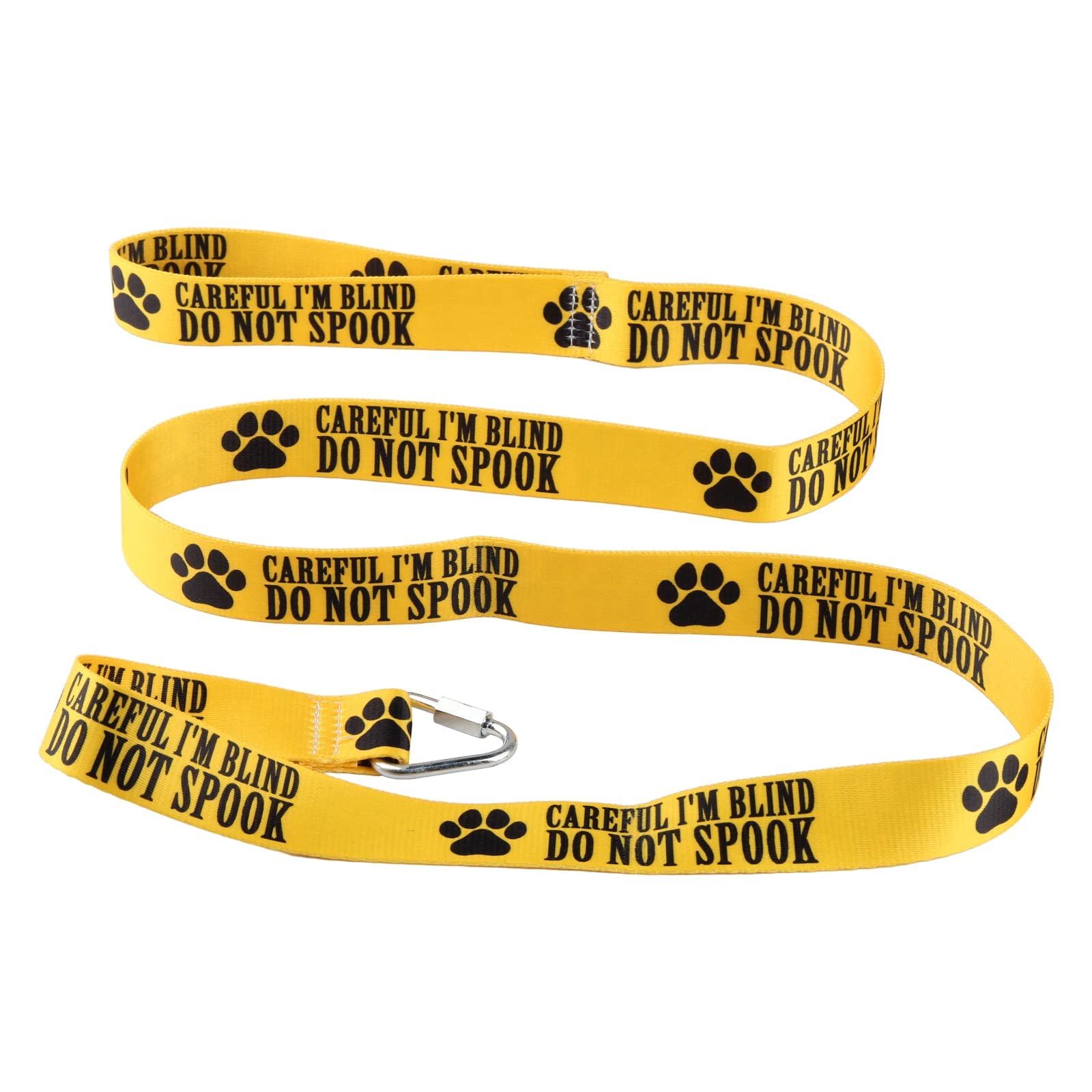 Visual Impairment Dog Leash - Careful I'm Blind, Do Not Spook - Walking Training Leash for Pet Owners (Careful I'm Blind-YE)
