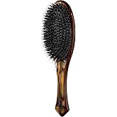 Oribe Flat Brush - Gently Detangles &amp; Smooths Hair - Sleek, Shiny Finish | Stimulates Scalp &amp; Polishes Hair - Anti-Static - Features Boar Bristles &amp; Rounded Nylon Pins - Made In Italy