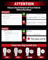 LASFIT 921 LED Bulb Reverse Light, 912 T15 6000K