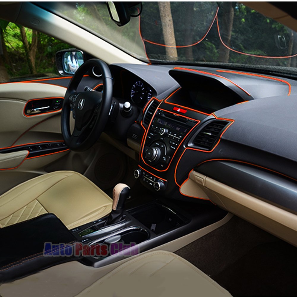 Red Car Interior Moulding Trim,3D DIY 5 Meter Flexible Interior Exterior Decoration Moulding