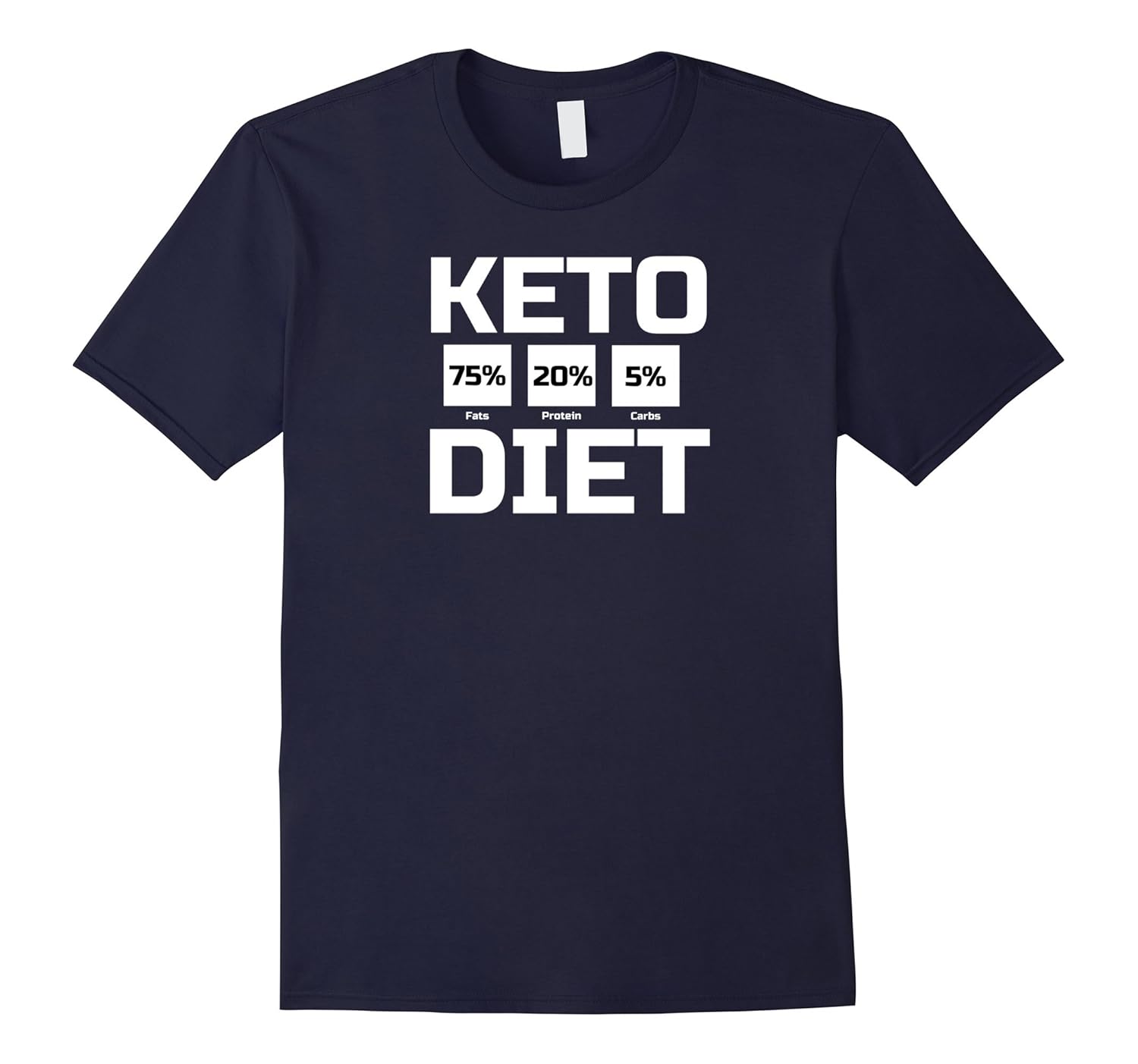 Keto Diet Shirt 75% Fats 20% Protein 5% Carbs T-Shirt-Rose