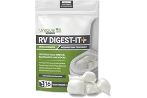 Unique RV Digest-It+ Extra-Strength RV Toilet Treatment Pod - Liquifies Waste and All Brands of Toilet Paper - Eliminates Odors at the Source (16 Pods)
