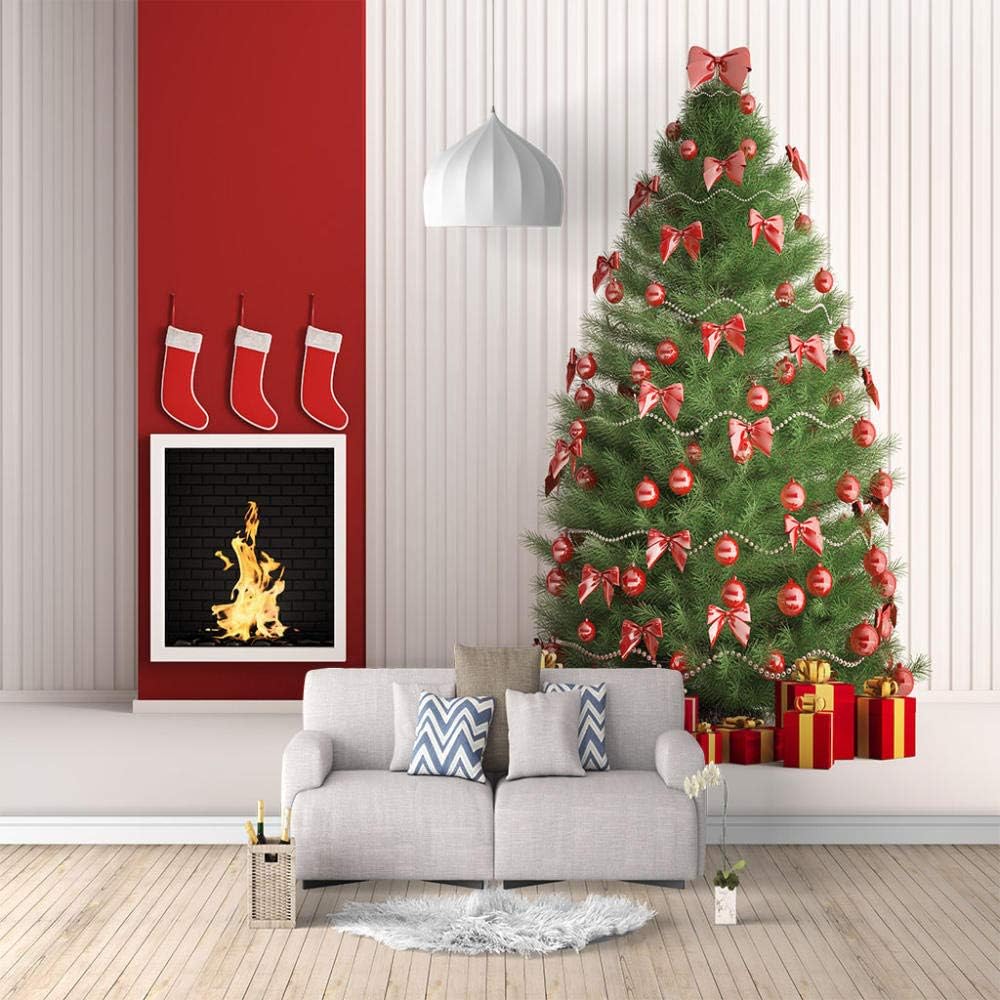Christmas DIY Wall MuralsChristmas Tree FireplaceHome Decor Art Wall