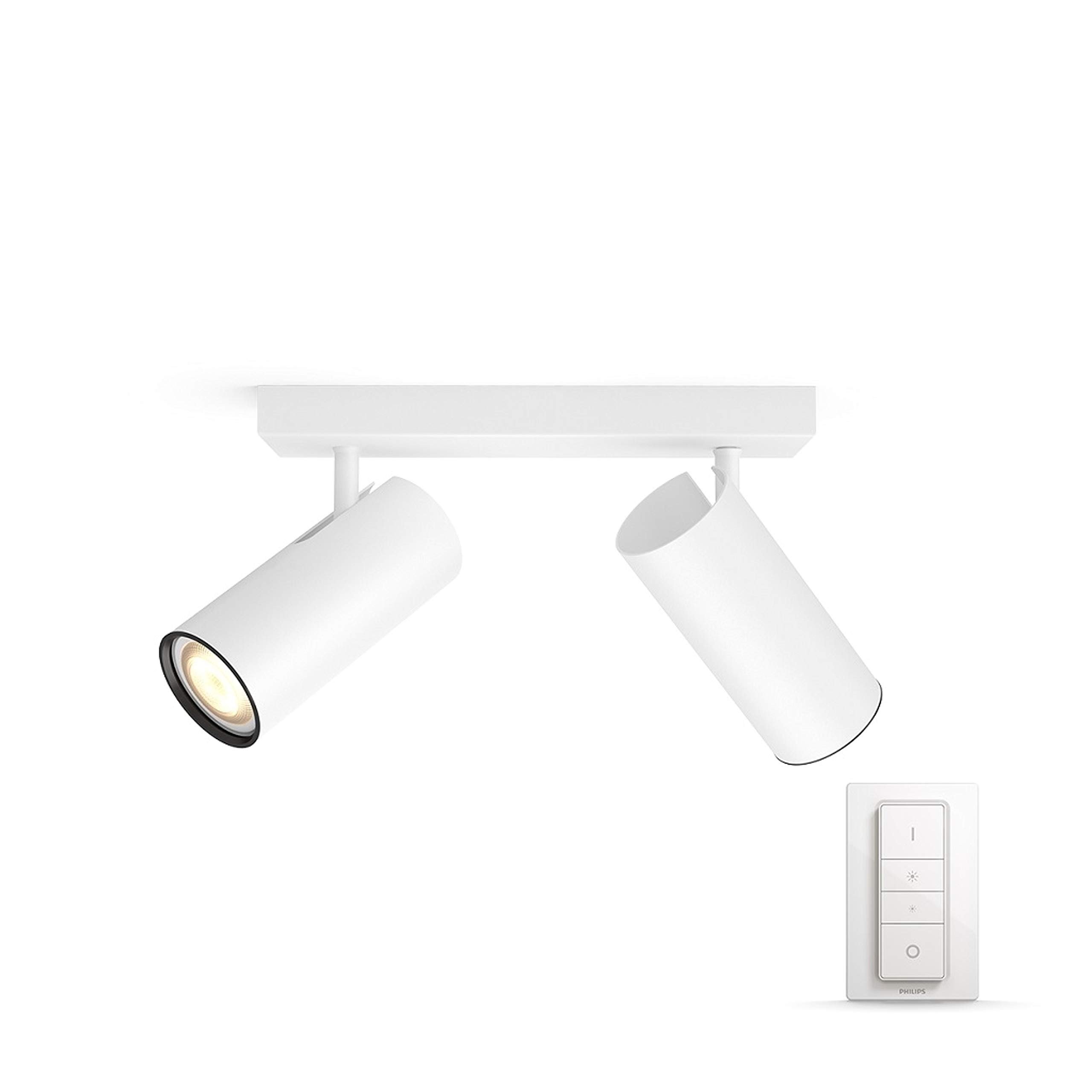 BURATTO Single spot White 2X with dimmer Switch