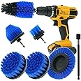 Sayutie 7 Pcs Drill Brush Set All Purpose Power Scrubber Cleaning Kit with Extend Attachment for Bathroom Surfaces, Grout, Floor, Tub, Shower, Tile, Kitchen and Car (Blue)