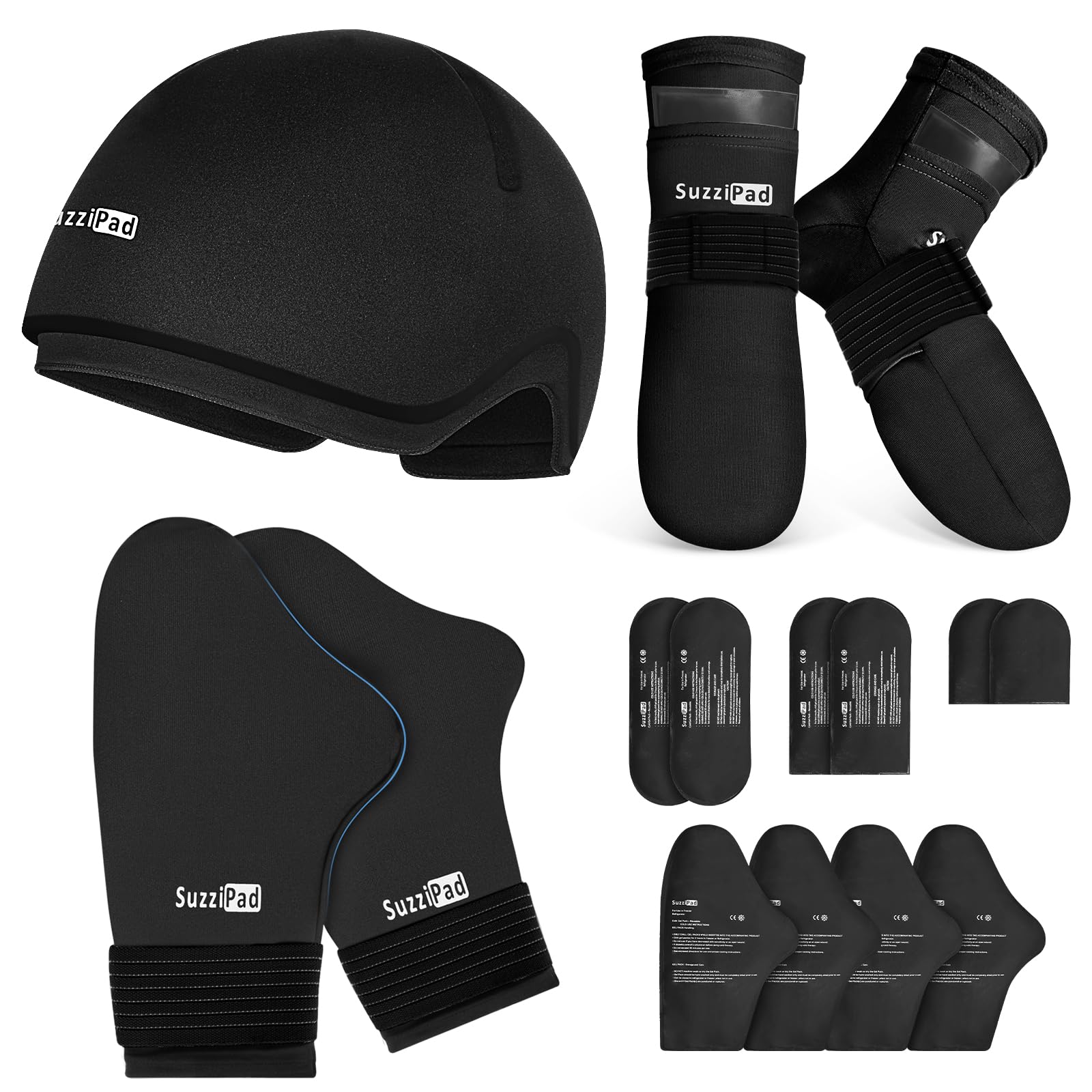 Photo 1 of SuzziPad Ice Gloves and Socks for Chemo, Cooling Cap for Chemotherapy, Ideal for The Discomfort of Head, Hand, Feet, S/M
