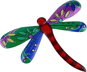 Happyyami Metal Dragonfly Wall Art Dragonfly Garden Wall Decor Outdoor Fence Art Outside Hanging Decorations for Living Room