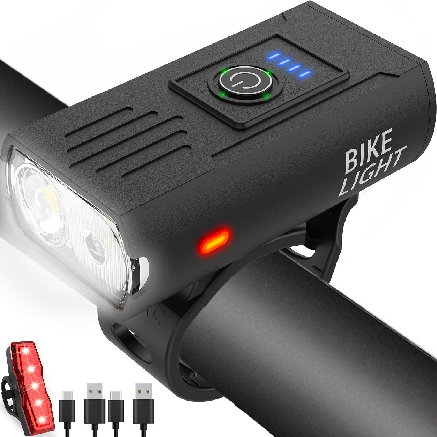 Photo 1 of Victoper Bike Light, High Lumens Super Bright Bicycle Lights, 6+4 Modes USB Rechargeable Bike Headlight & Tail Light Set, Waterproof Safety Bike Front & Rear Light for Road, Mountain, Night Riding