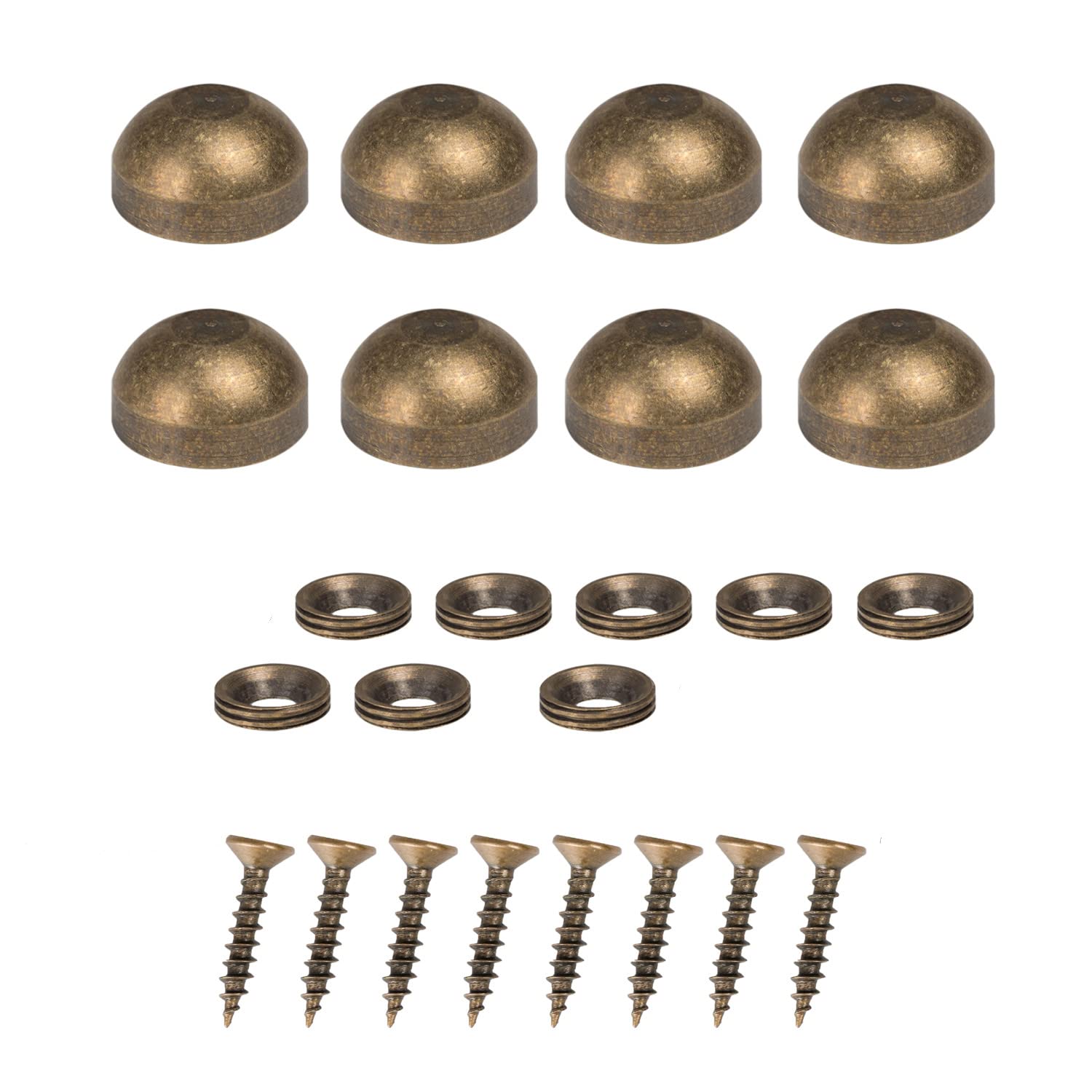 8PCS Mirror Screws Brass Mirror Screws Cap Cover Nails Fasteners Golden for Decorative Mirror, Sign/Advertising Hardware, Nails, Construction (9mm, bronze)
