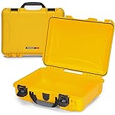 NANUK 910 Waterproof Hard Case – 14.3” x 11.1” x 4.7”, Protective Case for Camera, Electronics & Gear – Impact-Resistant, Dustproof, Airline Carry-On Approved – Made in Canada, Yellow