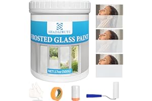 SHADAIWUYU Frosted Glass Paint for Windows,17oz Privacy Windows Paint, Waterproof & UV Resistant,Window Tint for Home,Bathroom,Kitchens,Sliding Door,Offices in Glass Surfaces