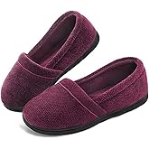 ULTRAIDEAS Women's Grace Closed Back Slippers, Memory Foam Loafer House Shoes with Rubber Sole