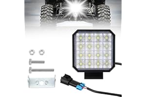 JESTMOTOR 6500K Polaris Ranger LED Backup Light Accessories, Plug Play 20W Reverse Light Bar with Switch for 2018-2024 Ranger 1000 XP Compatible, Bright Rear Cargo Spot Lighting, 4×4 Inches