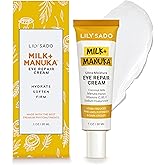 LILY SADO MILK+MANUKA™ Eye Repair Cream - Anti-Aging Natural Gentle Formula w/Coconut Milk, Manuka Honey, Sodium Hyaluronate & VITS C, B5 & E - Prevents Puffiness, Under-eye Wrinkles & Eye Bags - 1oz