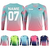 Custom Goalie Jersey Soccer for Adult/Kids Goalkeeper Jersey Personalized Long Sleeve and Pants with Name Team Logo