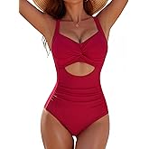Blooming Jelly Womens One Piece Swimsuit Tummy Control Bathing Suit Slimming Swim Suits 2025 Crisscross Cutout Swimwear