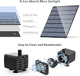 AISITIN DIY Solar Fountain Pump with 6 Nozzles 110x110mm Panel Pond Kit view 3