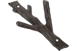 Alasum Retro Vintage Cast Iron Tree Branch Wall Hook, Decorative Coat Rack with Key Holder for Entryway