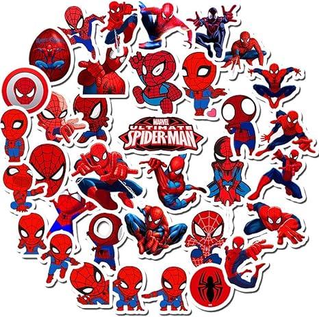 Spider Man Aufkleber Fur Kinder Superhelden Aufkleber Fur Wasserflasche Hydroflasche Macbook Auto Fahrrad Stossstange Skateboard Gepack Amazon De Kuche Haushalt