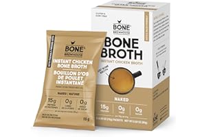 Bone Brewhouse - Chicken Bone Broth Protein Powder - Naked (unflavoured) - Keto & Paleo Friendly - Instant Soup Broth - 10g P