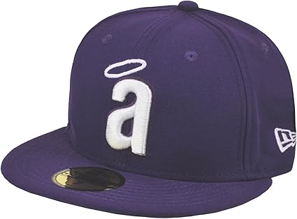 purple fitted cap