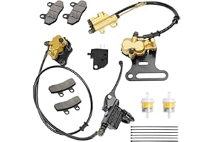 XIKOBY Pit Bike Front Brake & 12mm Rear Hydraulic Disc Brake Caliper Assembly Compatible with Apollo SSR 125cc 110cc Tao Tao Coolster Roketa X-pro 4-Stroke 50cc 70cc 90cc Chinese Dirt Bike Parts