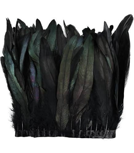KOLIGHT confezione da 10 m Natural Rooster hackle Feather