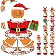 Christmas Cupcake Stand Gingerbread Christmas Decorations Christmas Gingerbread Decorations with Christmas Cupcake Toppers for Gingerbread Party Decorations Christmas Party Decorations