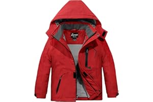 Spmor Boys Waterproof Ski Jacket Warm Coat Windproof Winter Snowboarding Jacket
