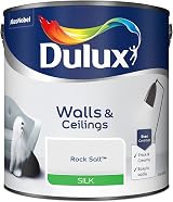 Dulux Silk Emulsion Paint Walls Ceilings Rock Salt 2.5L 13m2/L view 2