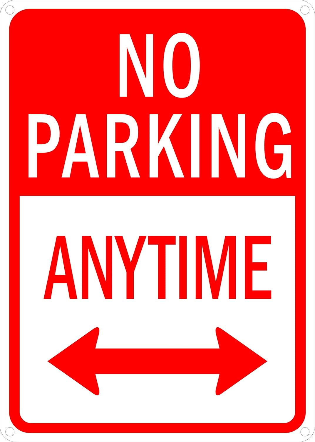No Parking Anytime Sign With Arrows 10x14 50 Hard Foamcore Board Printed Easily Mount Apply Weather Resistant Long Lasting Ink Amazon Com Industrial Scientific