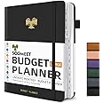 Soomeet Budget Planner with Monthly Tabs,Large Size, Budgeting Journal and Budget Book to Control Your Money, Hardcover (Black)