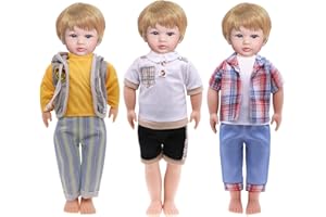 YAYYAY Stuffed Animal Clothing Bear-Clothes - Tee Doll Clothes Bear Hoodie Sweater Suitable for 13-15 Inch, Bear Plush Doll Accessories Including 3Pack Different Cute Clothes DIY Bear Toy for Kids Adult Gift