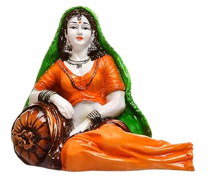 Karigaari India Handcrafted Rajasthani Lady in Resting Posture Idol for Home Decor