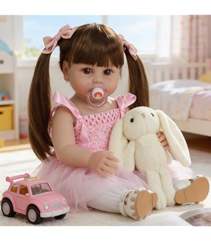 Muñeca Reborn RXDOLL Pippa De 66 Cm | Bebé Realista De Tela Y Vinilo Con Accesorios | Regalo Emocional Para Niños Y Coleccionistas