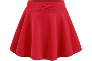 BOOPH Girls Skirts Kids Casual Mini Skorts Toddler Athletic Uniform Skirts with Pockets