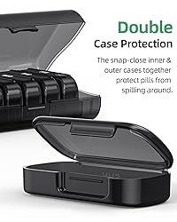 PULIV Pill Organizer with Large Capacity, Dual