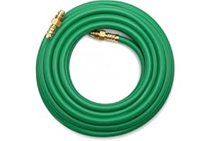STARTECHWELD Argon Gas Hose for MIG/TIG Welding Flowmeter 1/4", 5/8"X18 Male, NPT Fittings, Inert Hose (50 Feet) AH-50-G