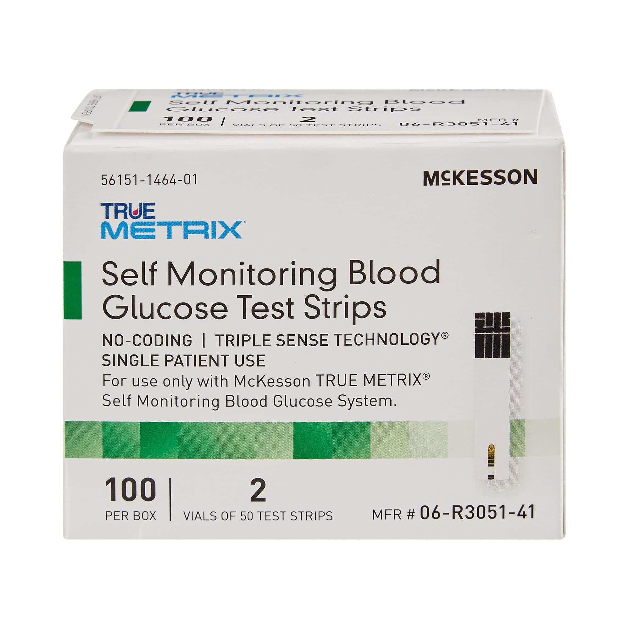 McKesson True METRIX Blood Glucose Test Strips for Diabetes [100 Strips] Self-Monitoring System