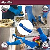 Ansell VersaTouch 62-401 Natural Rubber Latex Gloves Blue Size 10 6 Pair Pack view 4