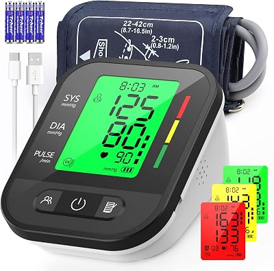 KKmier Blood Pressure Monitor, Large Cuff, Irregular Heartbeat Detection
