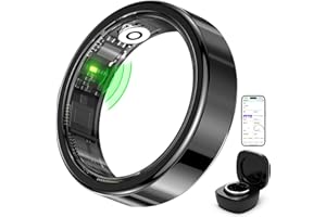 Naughtbaby FitElf 3 Pro Smart Ring Fitness Tracker, Health Sleep Tracker, Blood Pressure, Heart Rate and Oxygen Monitor Ring for Women/Men, IP68, No Subscription, 10-Day Battery Life (Black 10)