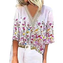 Cheifay Tank Tops Women Graphic Design 3/4 Sleeve