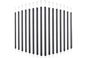 AHQIZFX 100 Pcs Disposable Makeup Lip Brushes Nail Polish Brushes Black Lipstick Applicators PYO Cookie Paint Brushes Lipstick Lip Gloss Wands Nail Polish Brush Multifunctional Makeup Brushes for Women