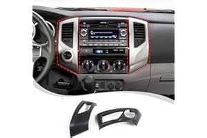 LLKUANG Car ABS Central Control Dashboard Air Outlet Frame Cover Trim Fit for Toyota Tacoma 2011 2012 2013 2014 2015 Interior Accessories(Only suitable for left hand drive) (Matte black)