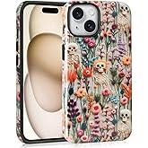 Mainrenka Halloween Cases for iPhone 11, Cute Kawaii Skeleton Floral Phone Cover Protective Shockproof Phone Case Skull