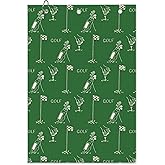 BCUANGD Green Golf Towel - Trenndy Modern Sports Club Golf Bag Accessories Towel, Preppy Disc Weave Waffle & Ball Towels with Carabiner Clip Gifts for Golfer Women Men Kids, 16"x24"