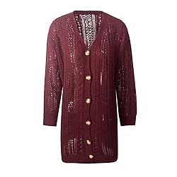 ADJHDFH Orange Sweater Loose Fit Cardigan Tops For